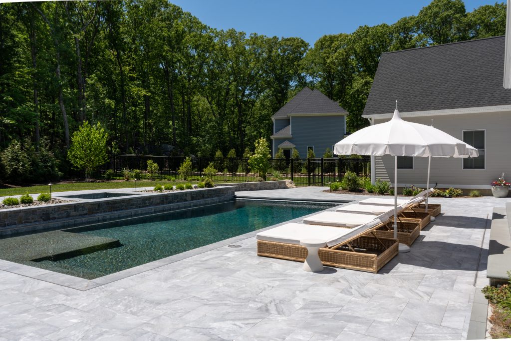 Aura Misty Blue Marble and Blue Mist Granite