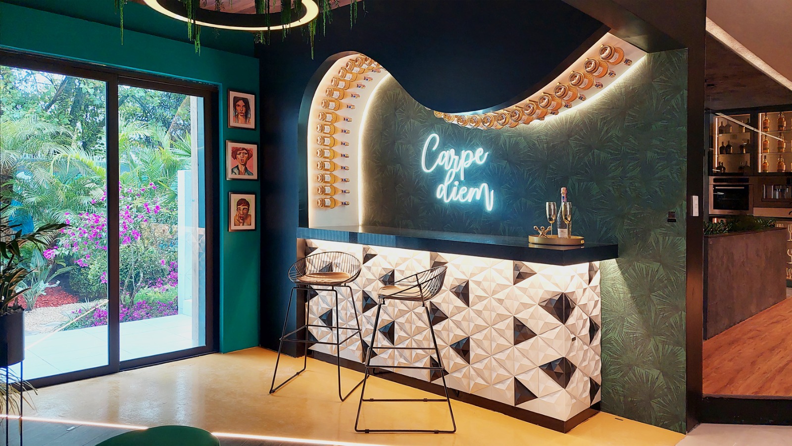 Artepiso Cedar Wine on the bar