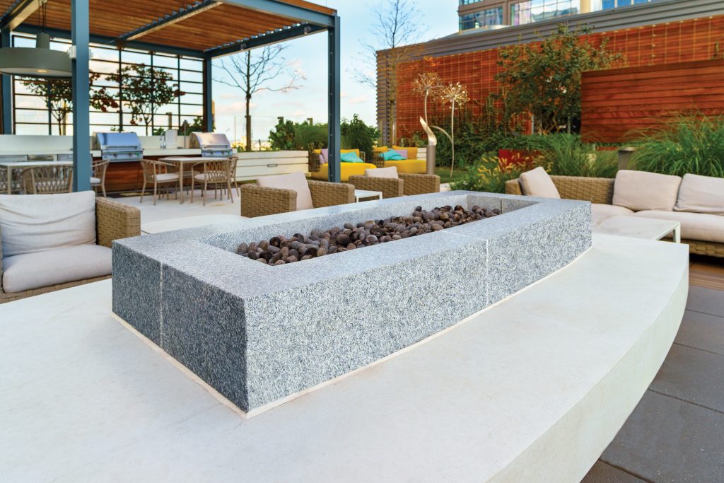 rooftop terrace fire pit