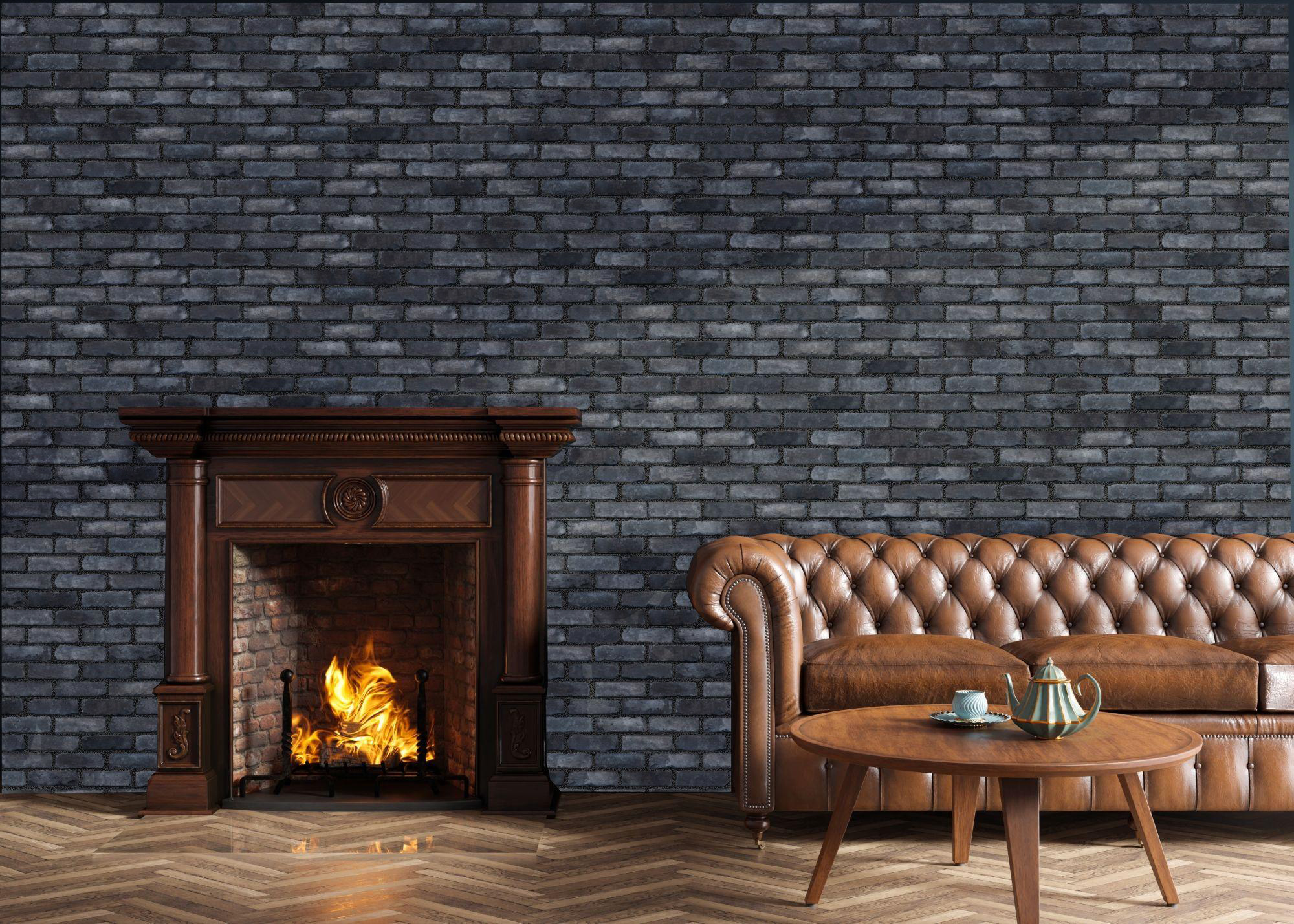 Add Depth and Texture to Living Rooms and Offices with Thin Brick